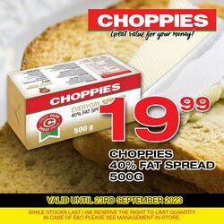 Special Choppies 07.10.2022 - 20.10.2022