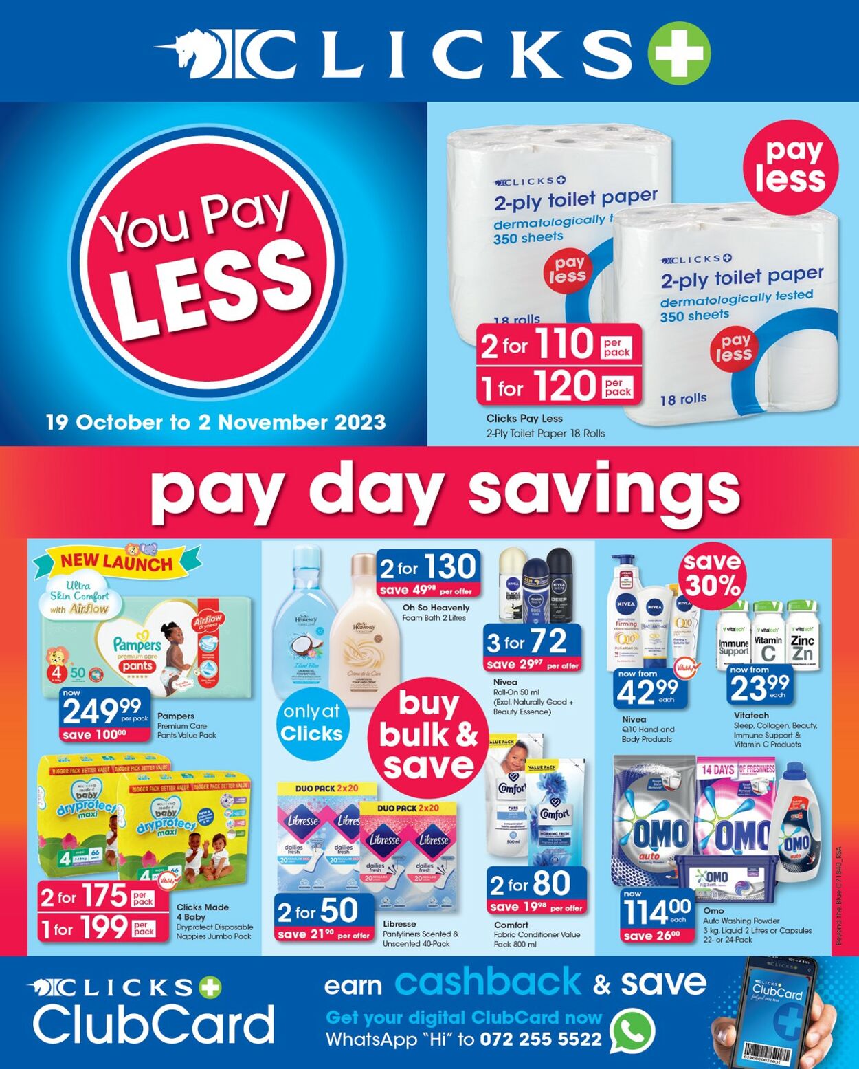 Clicks Promotional Leaflet - Valid from 19.10 to 02.11 - Page nb 1