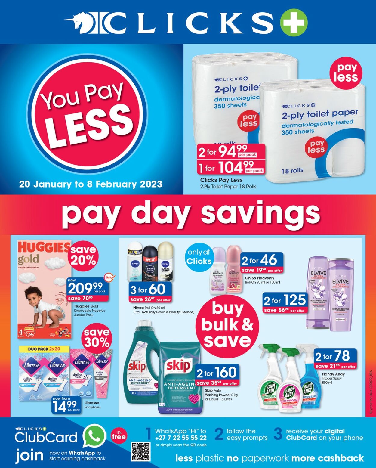Clicks Promotional Leaflet Valid from 20.01 to 08.02 Page nb 1 za