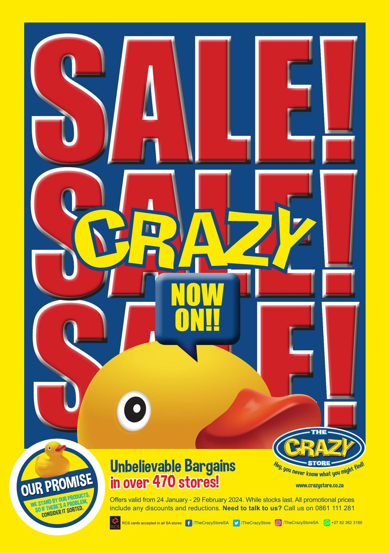 Crazy Store Promotional specials