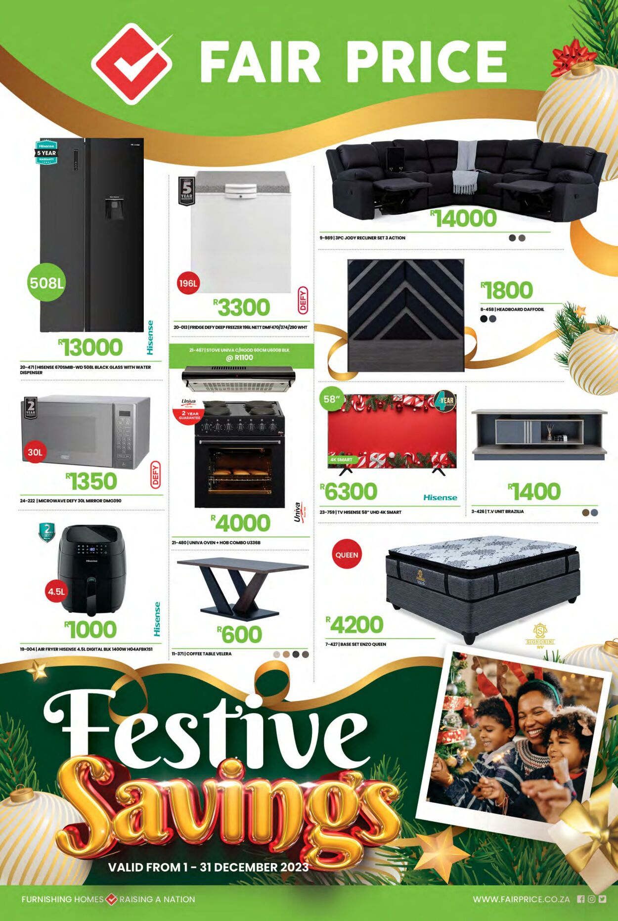 Special Fair Price - Appliances, Furniture, Electronics  | Fair Price 1 Dec, 2023 - 31 Dec, 2023