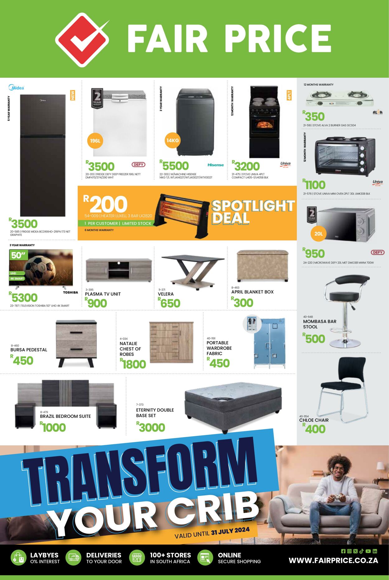 Special Fair Price - Appliances, Furniture, Electronics  | Fair Price 1 Jul, 2024 - 31 Jul, 2024