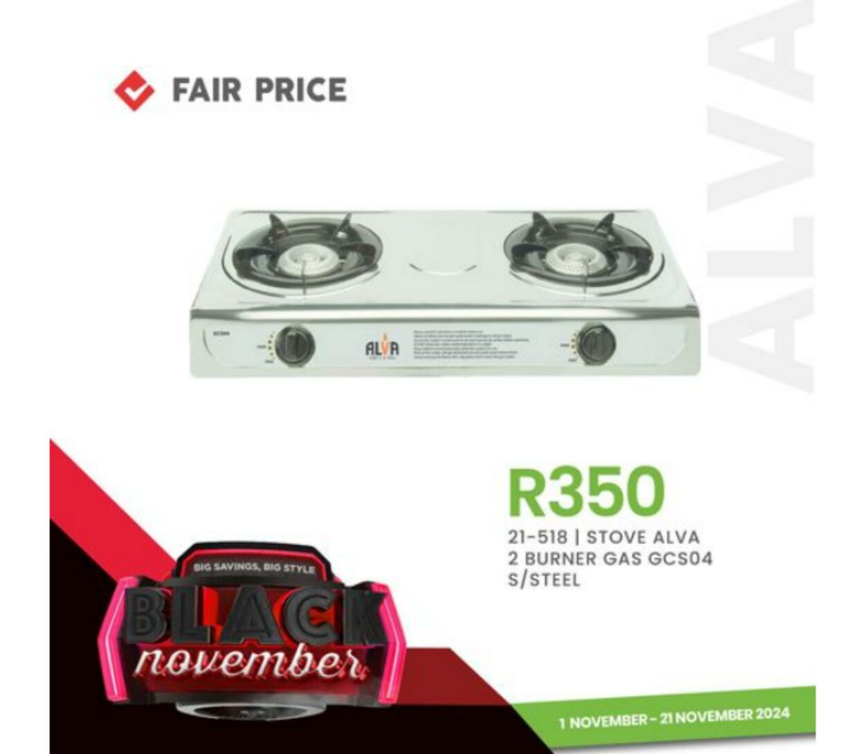 Special Fair Price 01.11.2024 - 21.11.2024