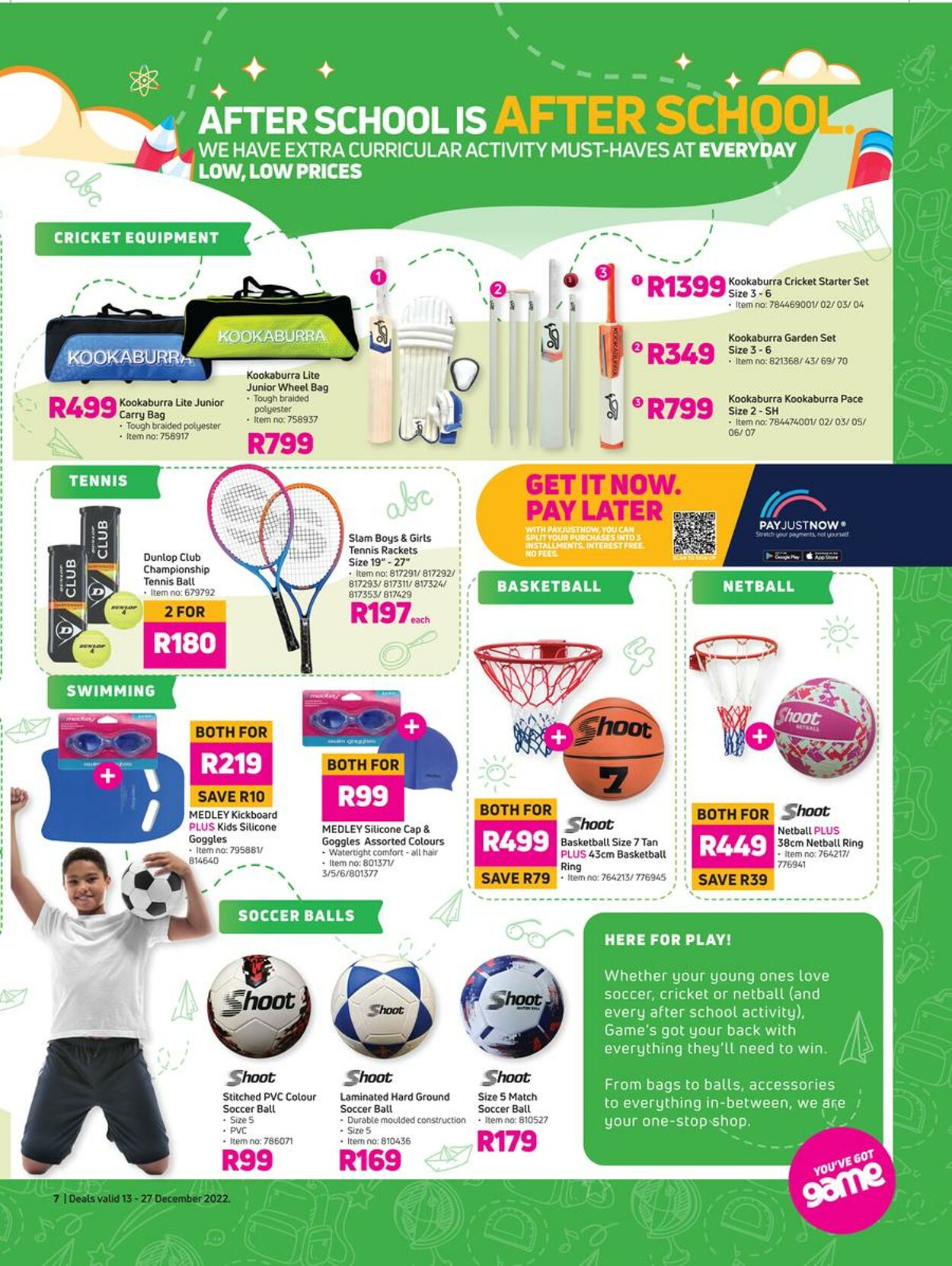 Game Promotional Leaflet - Back to School - Valid from 13.12 to 27.12 -  Page nb 1 