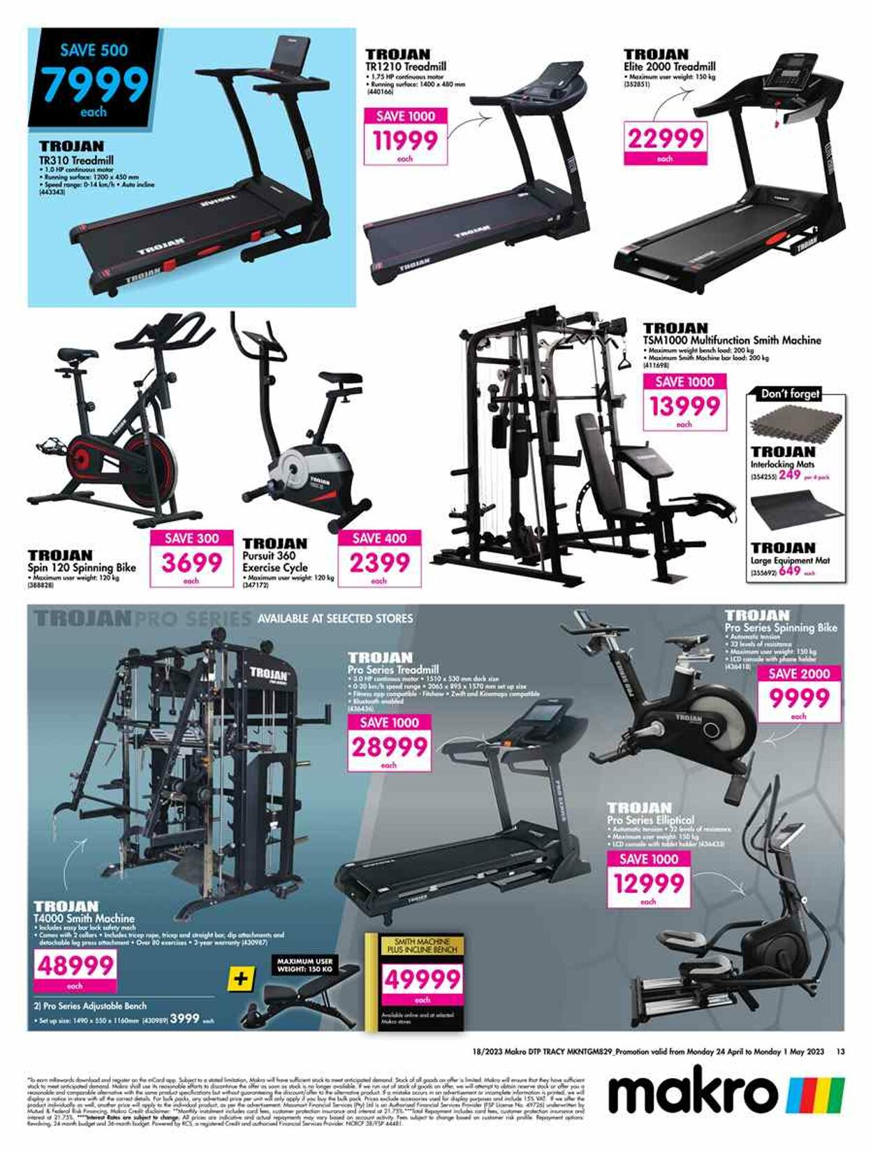 Trojan treadmill prices discount makro