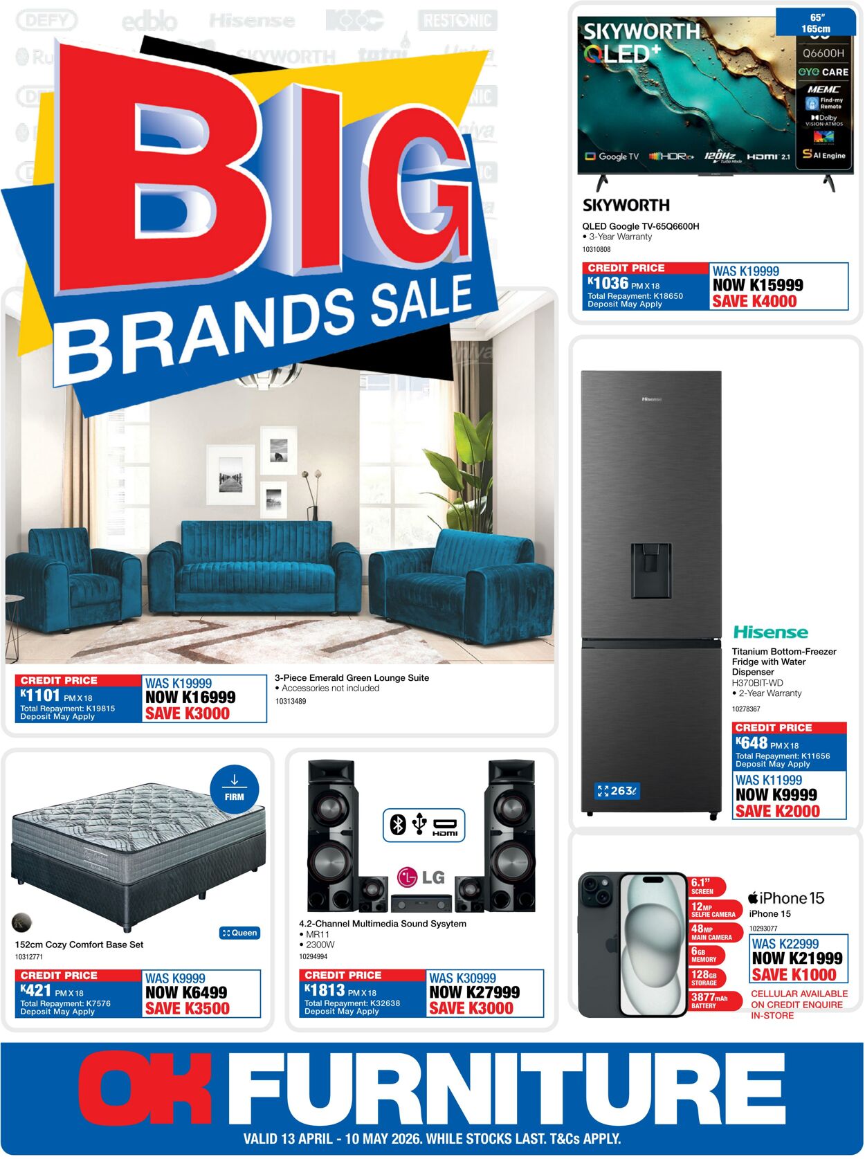 OK Furniture Promotional specials