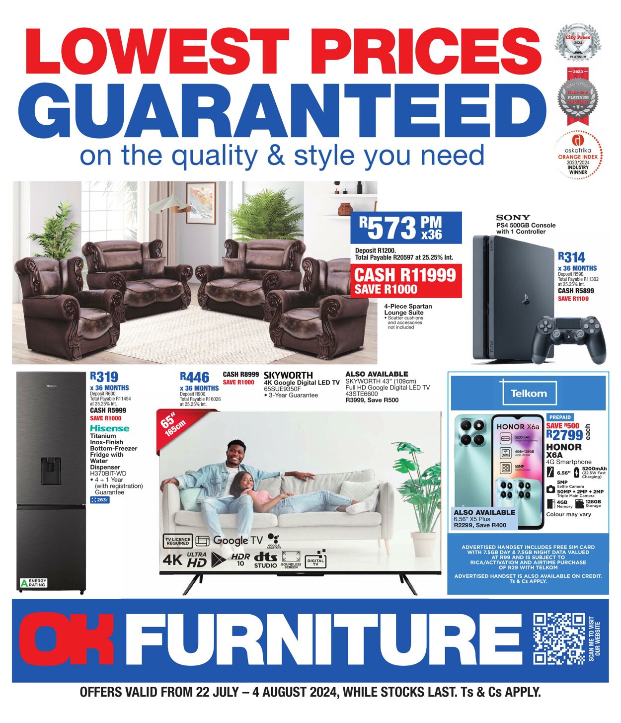 OK Furniture Promotional specials