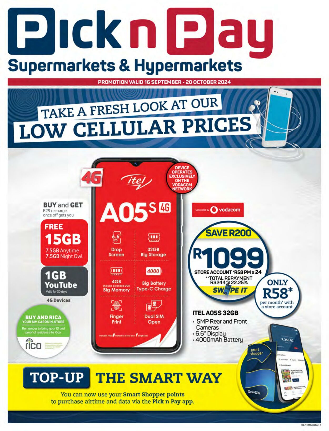 Special Pick n Pay - Cellular Specials 16 Sep, 2024 - 20 Oct, 2024