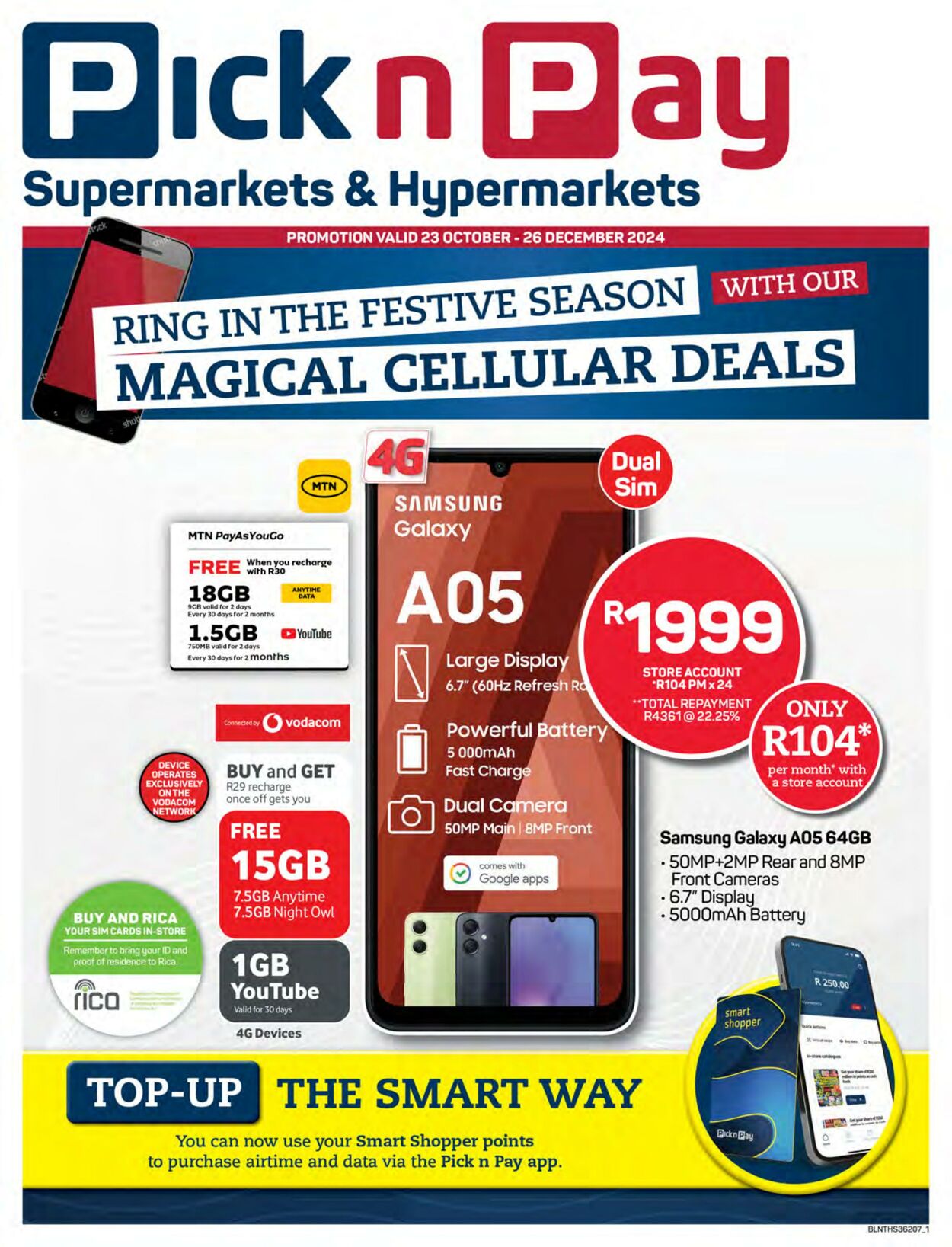 Special Pick n Pay - Cellular Specials 23 Oct, 2024 - 26 Oct, 2024