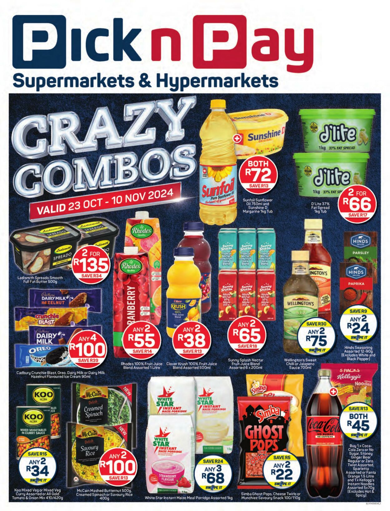 Special Pick n Pay - Crazy Combo Specials 23 Oct, 2024 - 10 Nov, 2024