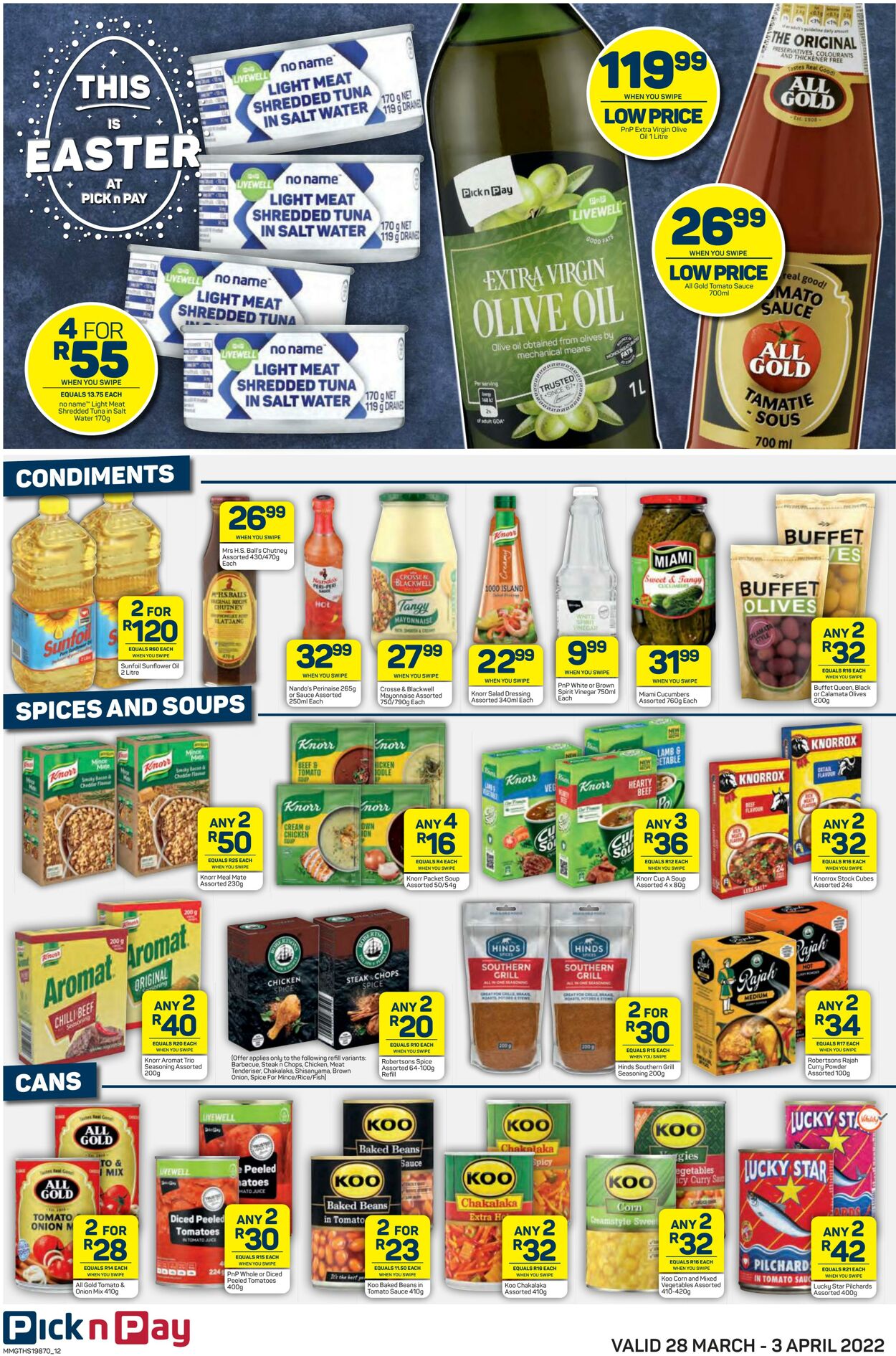 Pick n Pay Promotional Leaflet - Valid from 28.03 to 03.04 - Page nb 12 ...