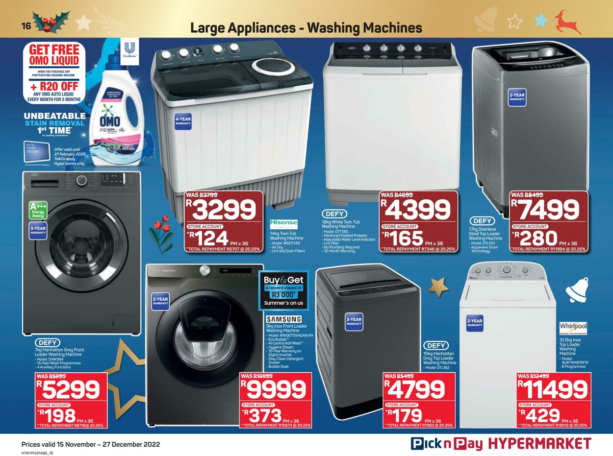 Special Pick n Pay 15.11.2022 - 27.12.2022