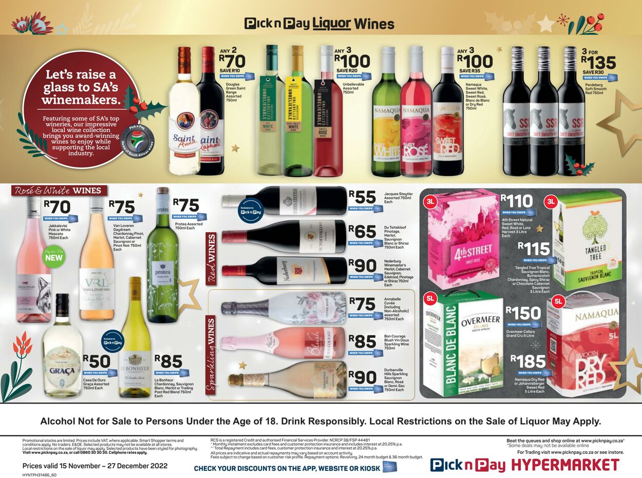 Special Pick n Pay 15.11.2022 - 27.12.2022