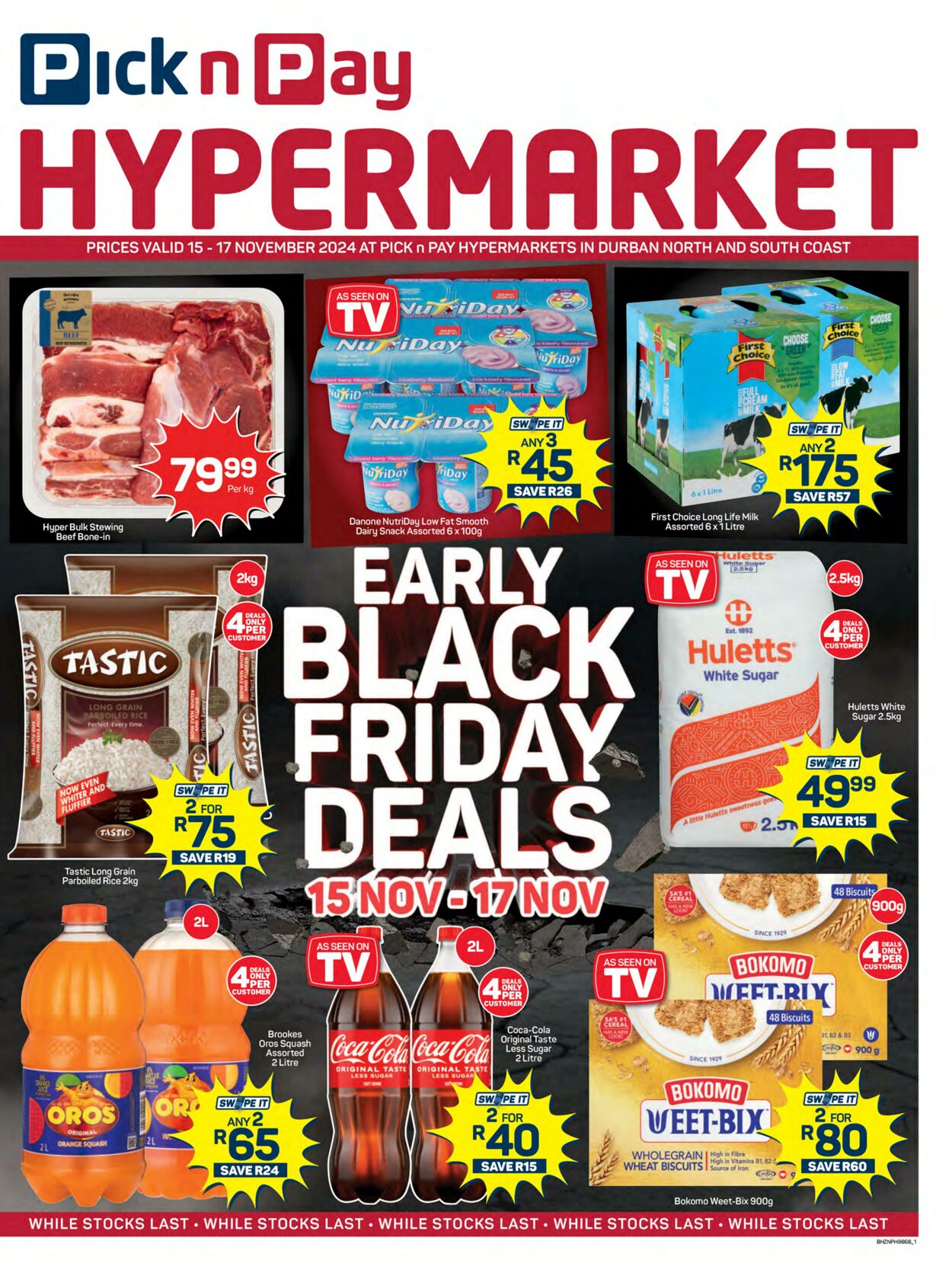 Special Pick n Pay - Hyper Early Black Friday Specials 15 Nov, 2024 - 17 Nov, 2024