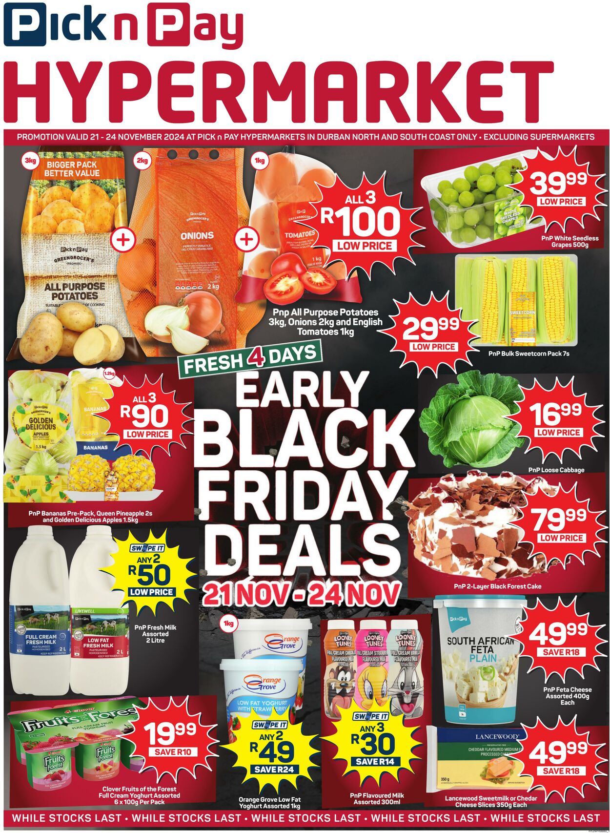 Special Pick n Pay - Hyper Fresh Early Black Friday Specials 21 Nov, 2024 - 24 Nov, 2024