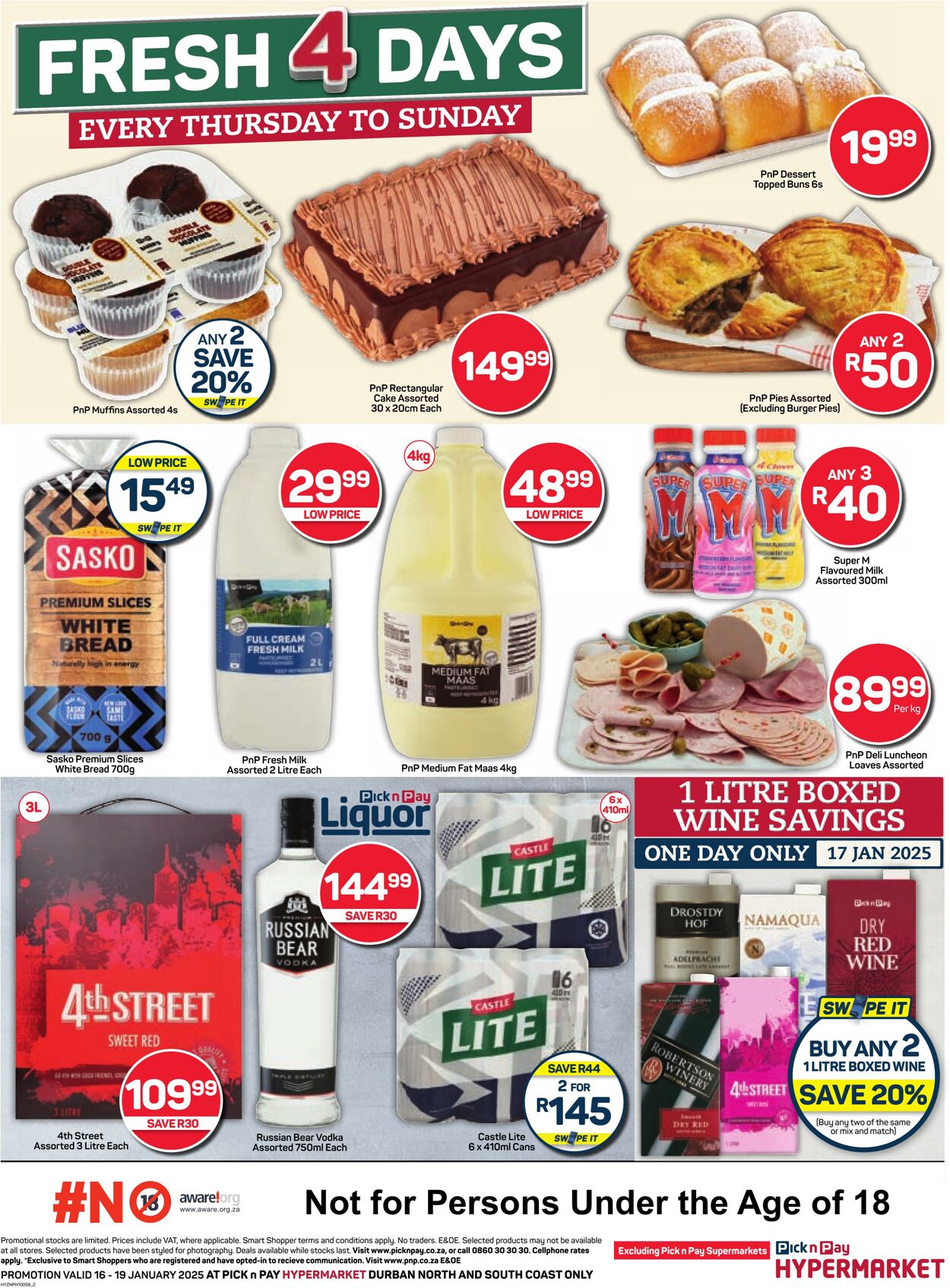 Special Pick n Pay 16.01.2025 - 19.01.2025