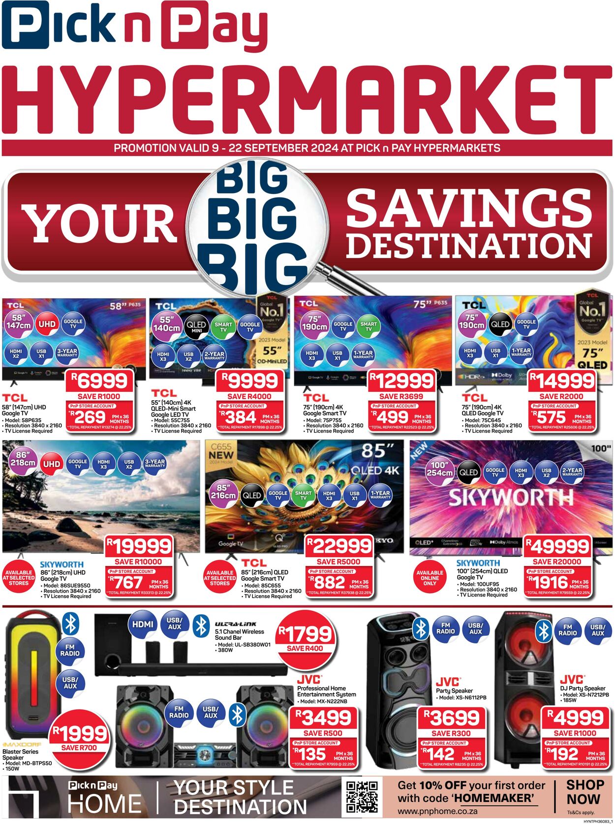 Special Pick n Pay - Hyper Specials 9 Sep, 2024 - 22 Sep, 2024