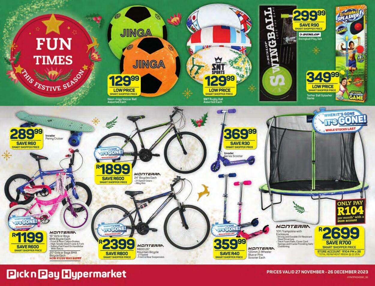 Special Pick n Pay 27.11.2023 - 26.12.2023