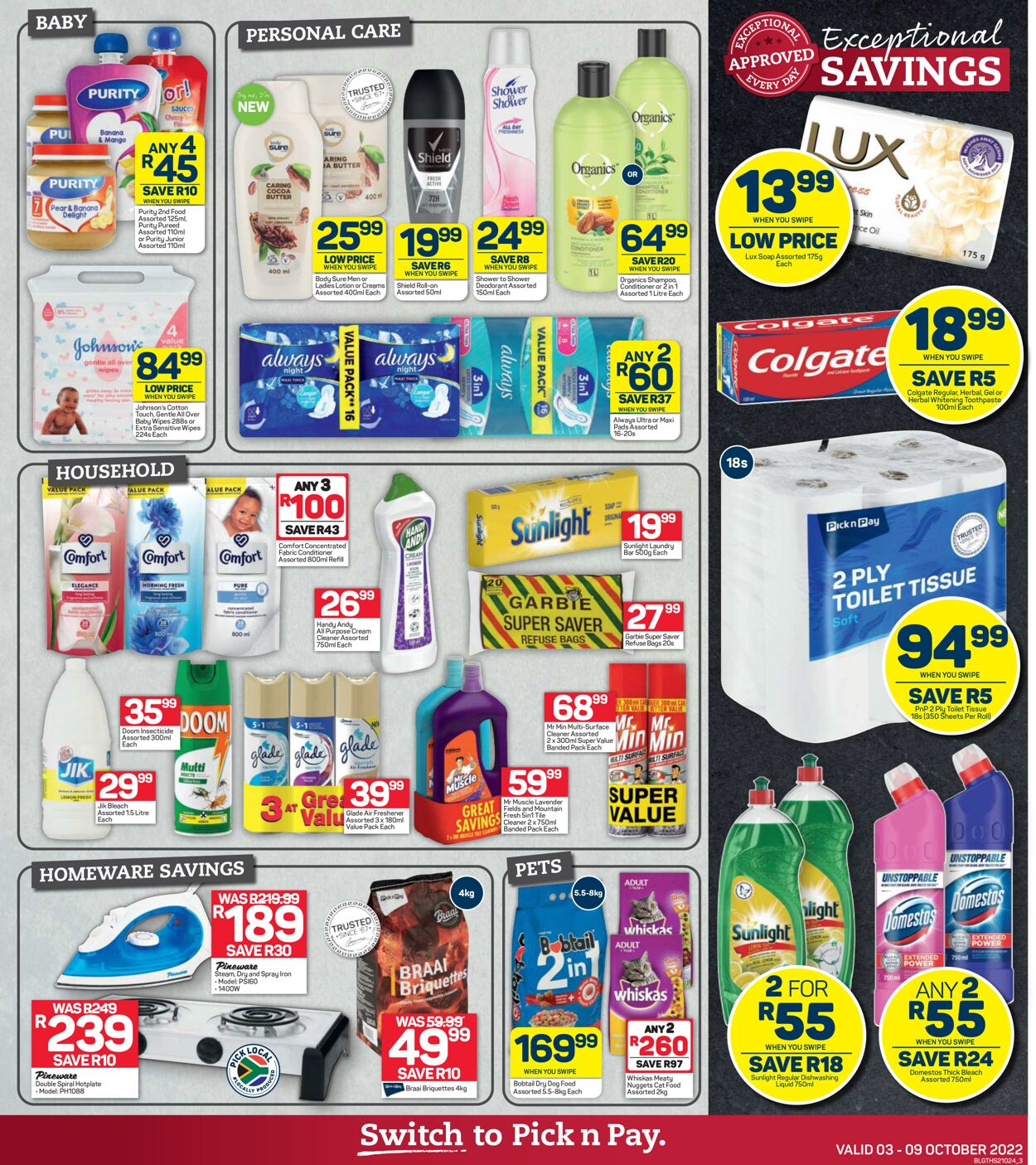 Special Pick n Pay 03.10.2022 - 09.10.2022