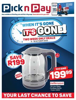 Special Pick n Pay 03.10.2022-19.10.2022