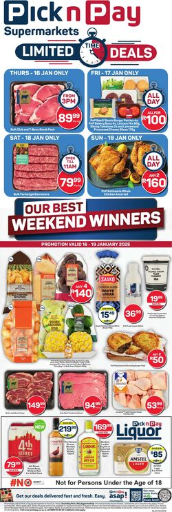 Special Pick n Pay 16.01.2025 - 19.01.2025