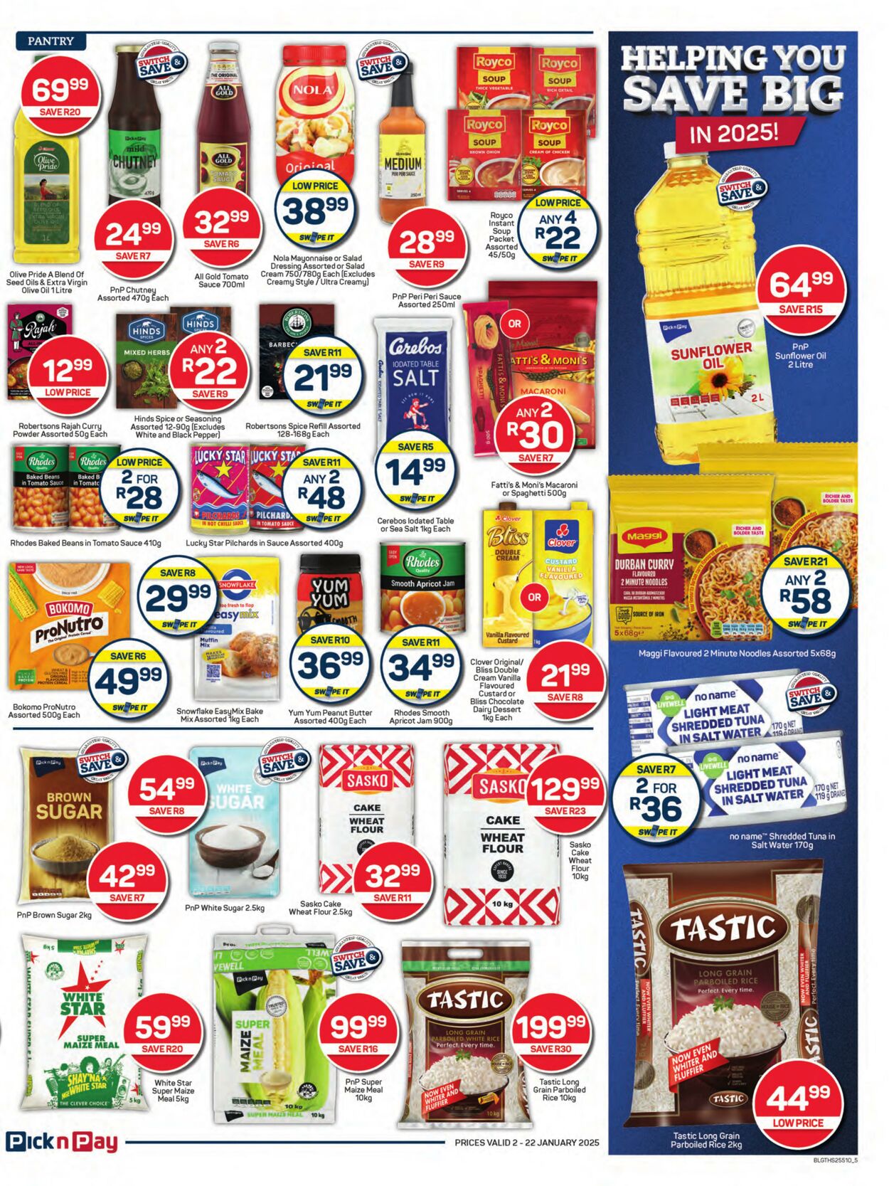 Special Pick n Pay 02.01.2025 - 22.01.2025