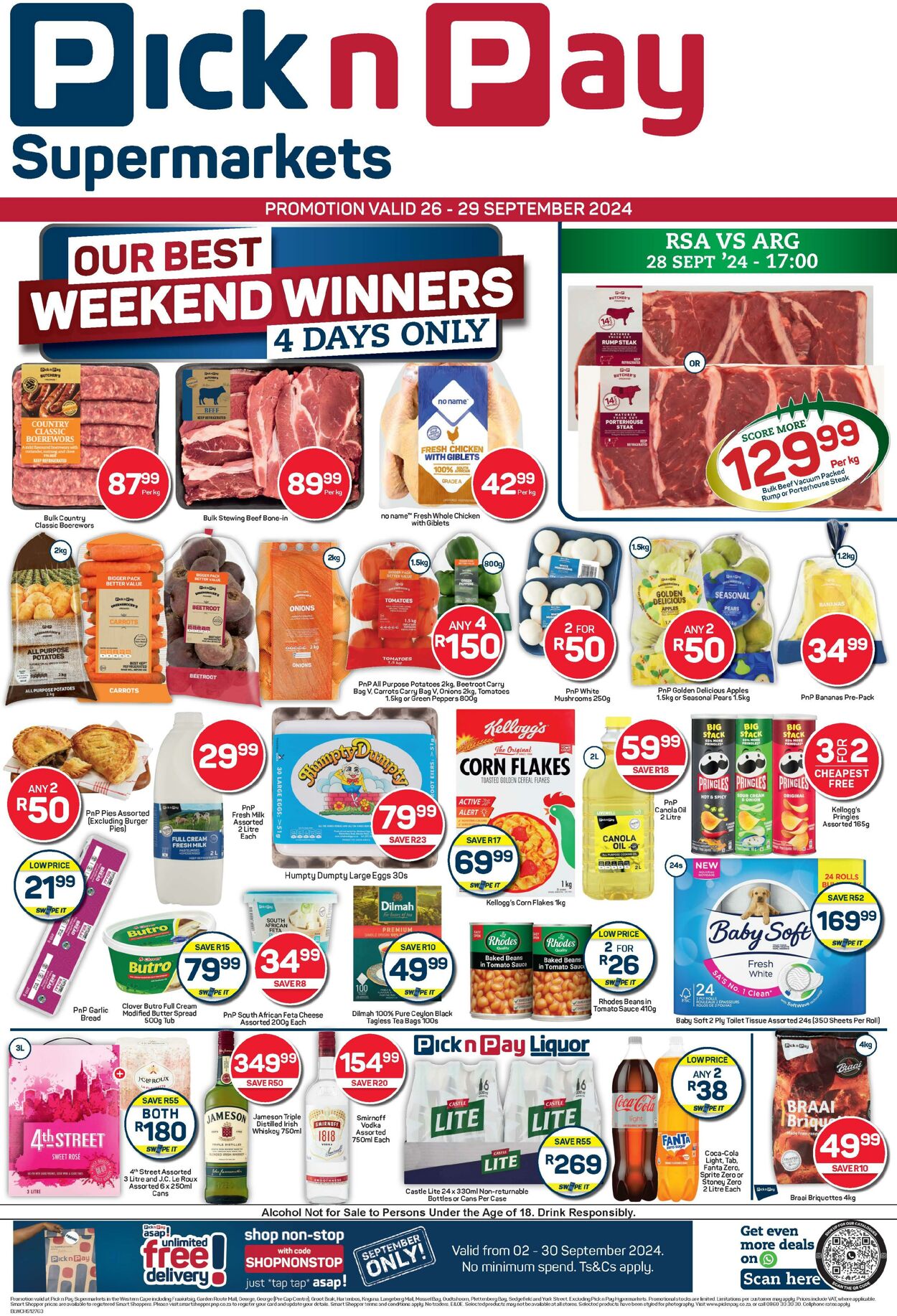 Special Pick n Pay - Pick n Pay Weekend Specials 26 Sep, 2024 - 29 Sep, 2024