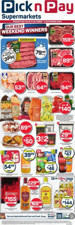 Special Pick n Pay 31.10.2024 - 03.11.2024