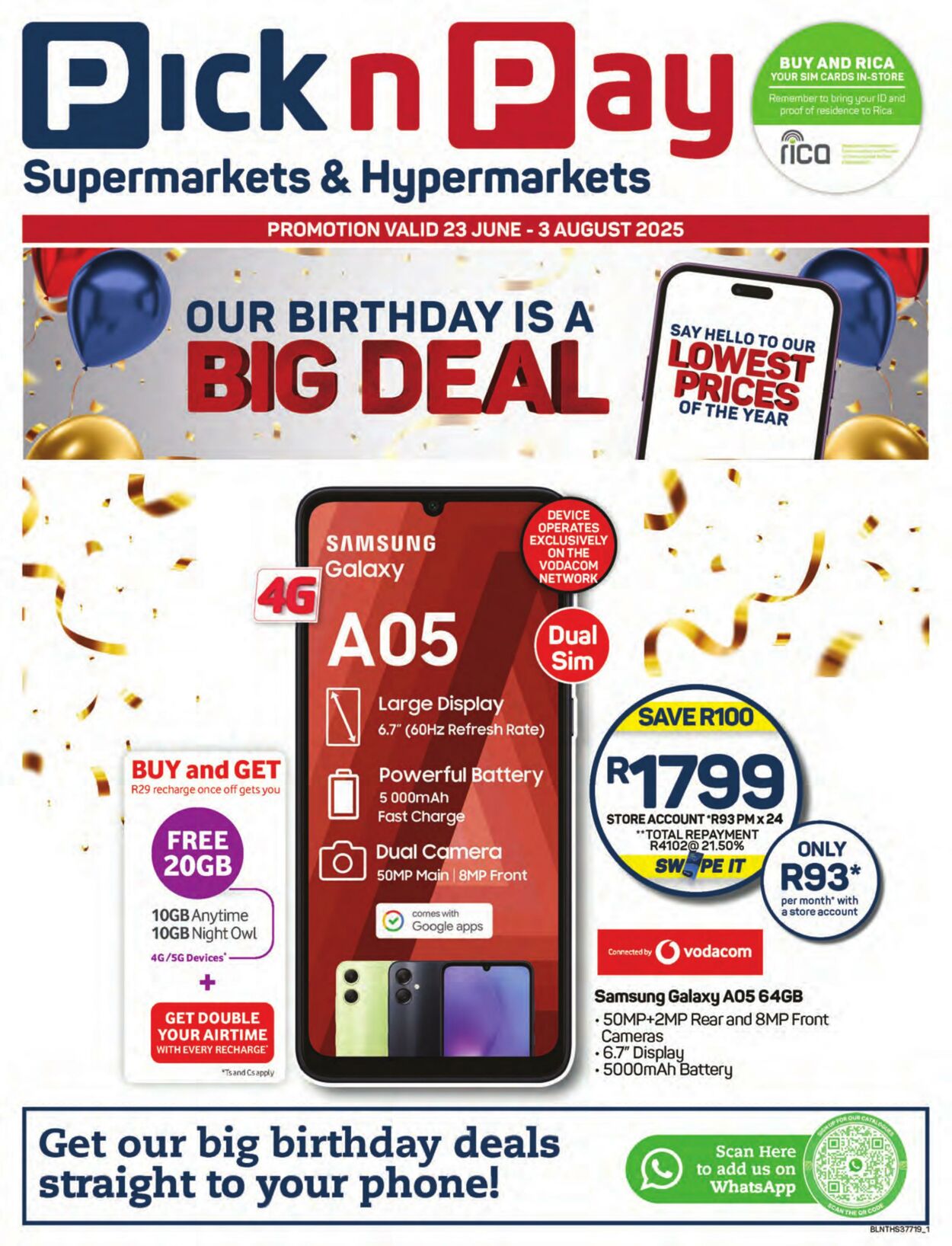 Special Pick n Pay 23.06.2025 - 03.08.2025
