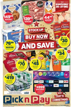 Special Pick n Pay 20.12.2021-27.12.2021