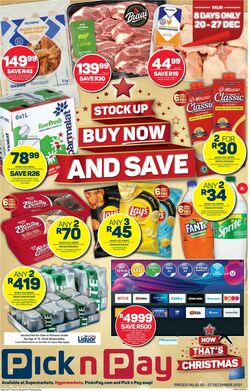 Special Pick n Pay 20.12.2021-27.12.2021