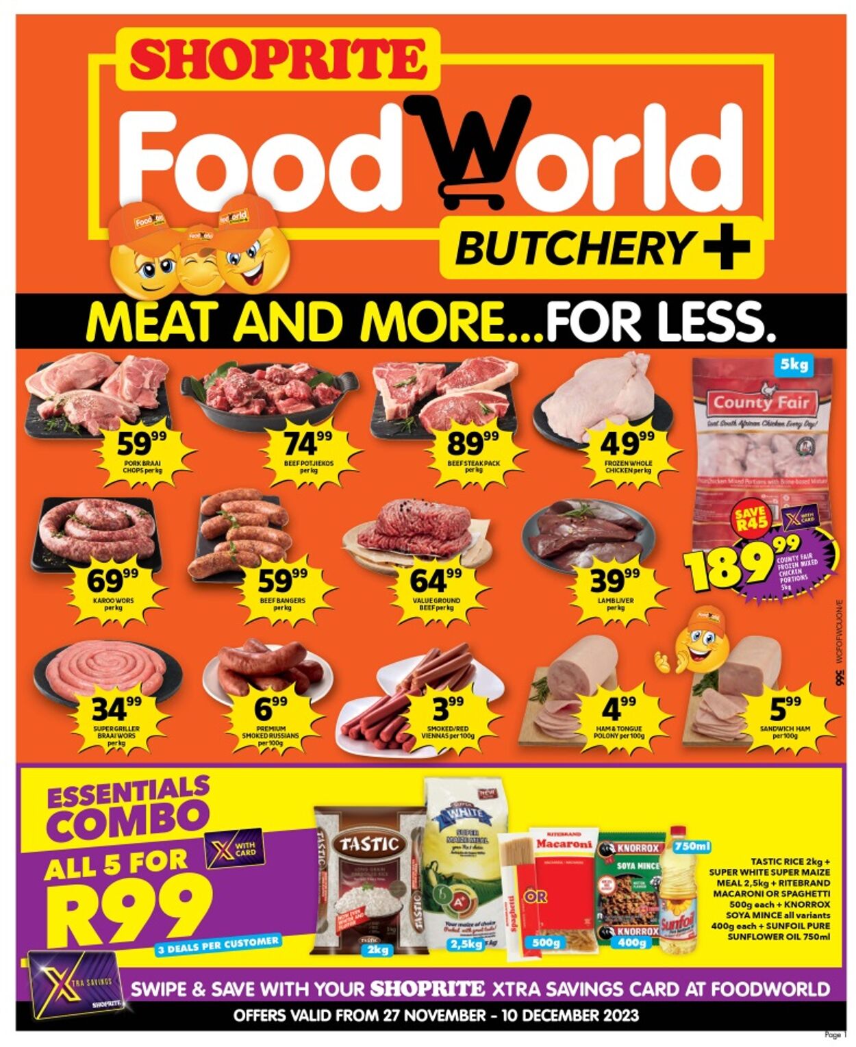 Special Shoprite - FoodWorld Atlantis, Worcester & Zwelethemba Month End Leaflet 27 November - 10 December 27 Nov, 2023 - 10 Nov, 2024
