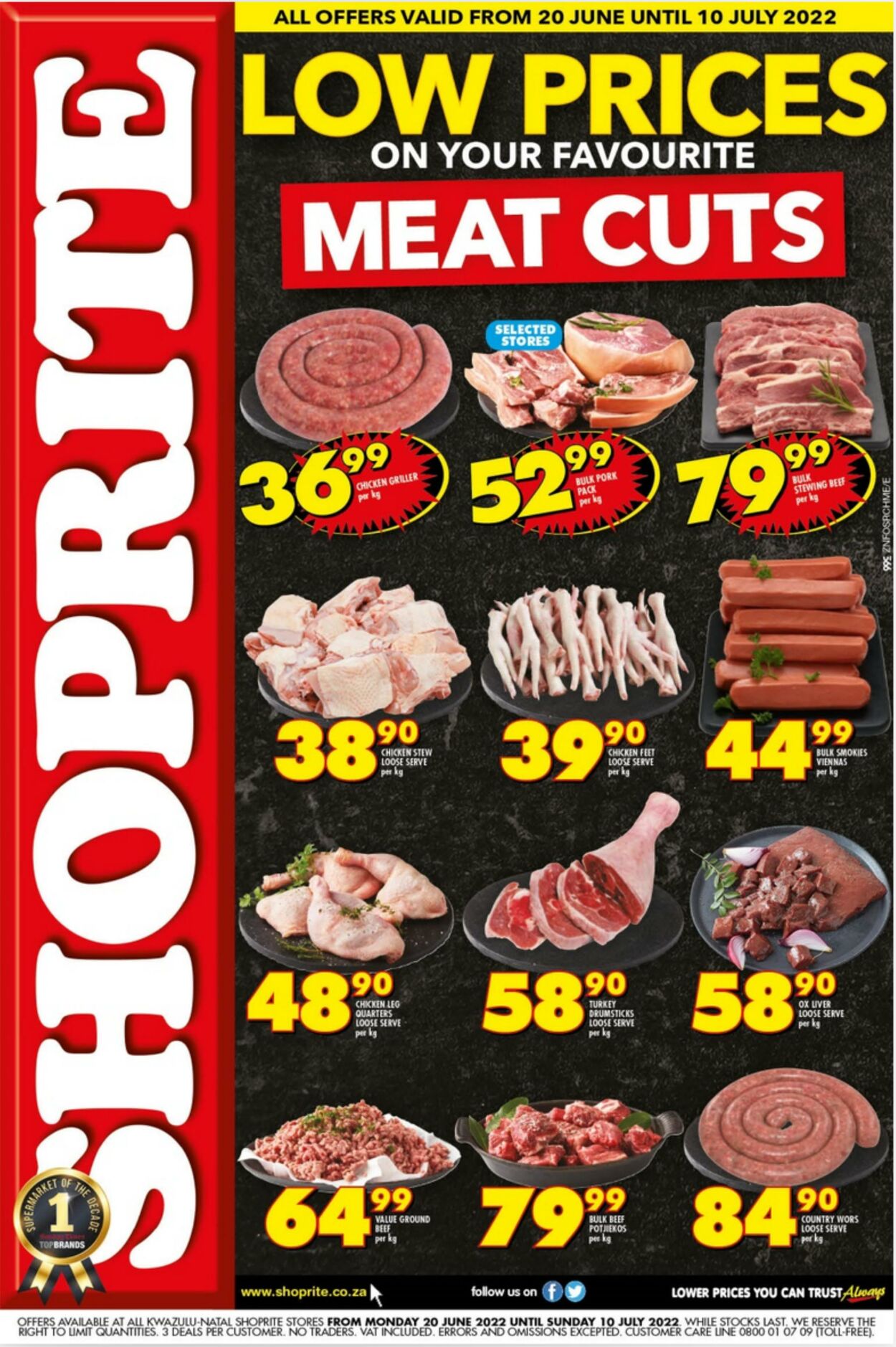 Shoprite Promotional Leaflet - Valid from 20.06 to 10.07 - Page nb 1 ...