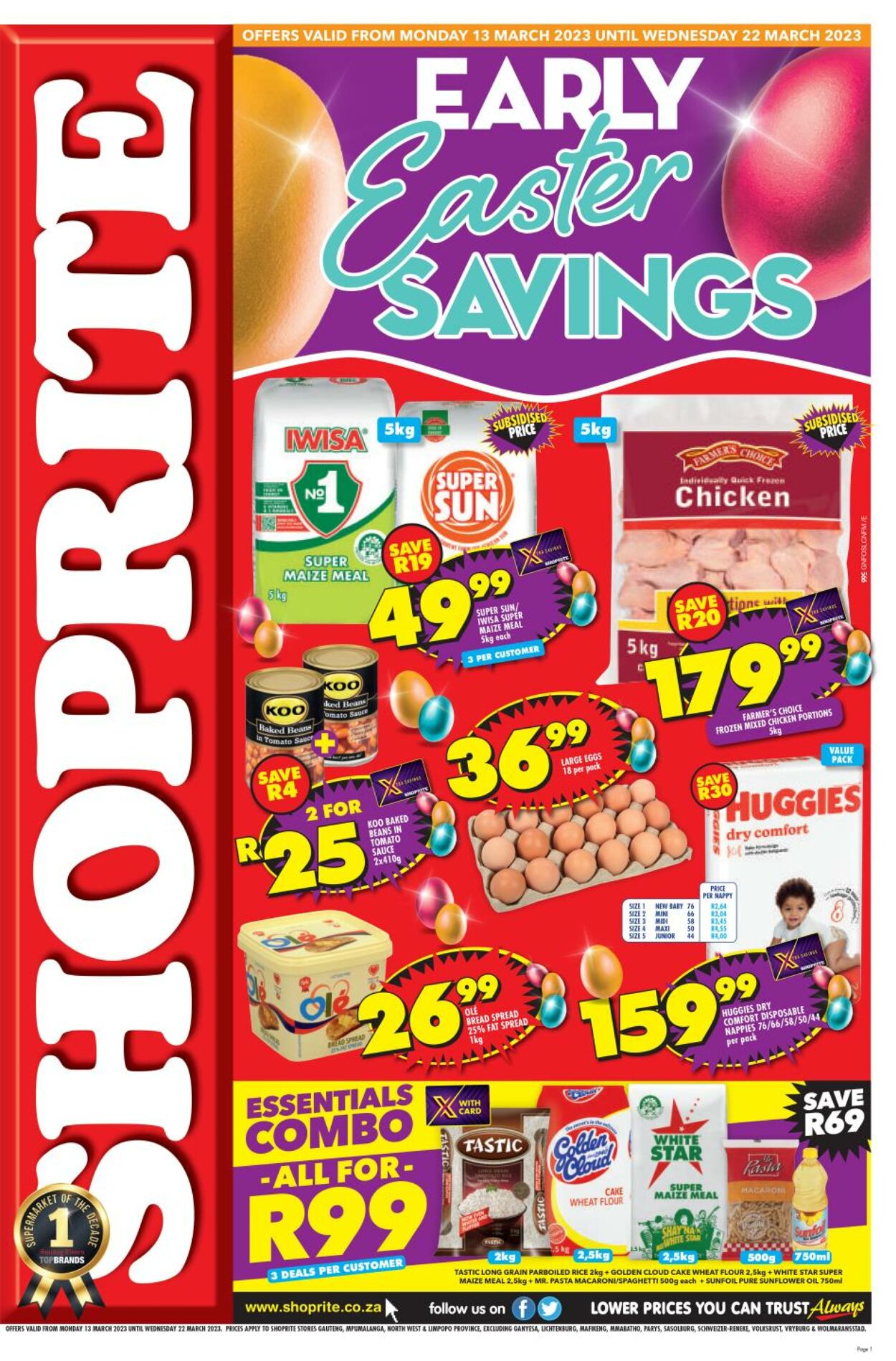 Shoprite Promotional Leaflet Easter Valid from 13.03 to 22.03