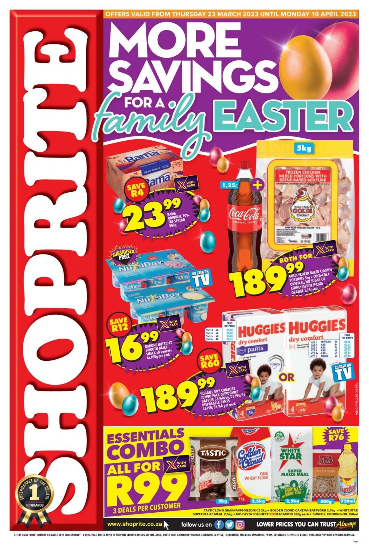 Shoprite Promotional Leaflet Valid from 23.03 to 10.04 Page nb 1