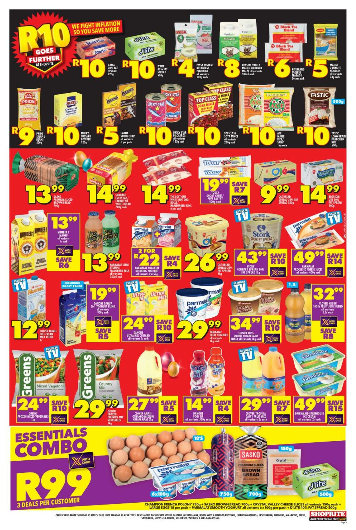 Shoprite Promotional Leaflet - Valid from 23.03 to 10.04 - Page nb 3 ...