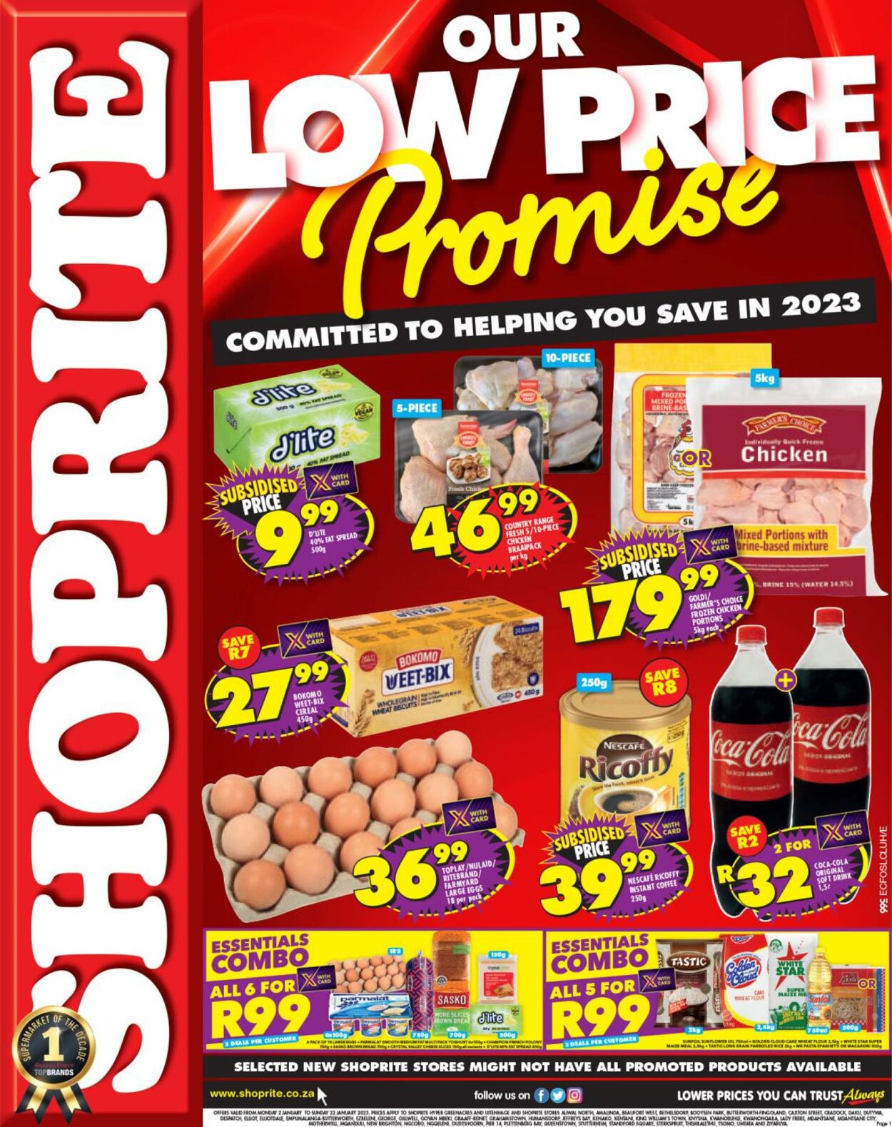 Shoprite Promotional Leaflet Valid from 02.01 to 22.01 Page nb 1