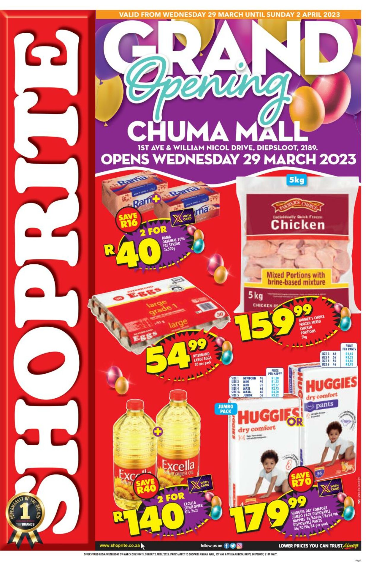 Shoprite Promotional Leaflet Easter Valid from 29.03 to 02.04