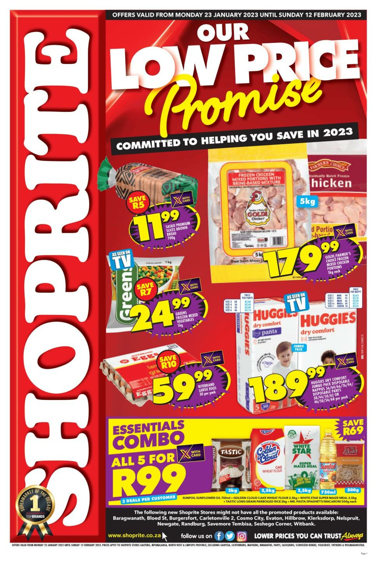 Shoprite Promotional Leaflet Valid from 23.01 to 12.02 Page nb 1