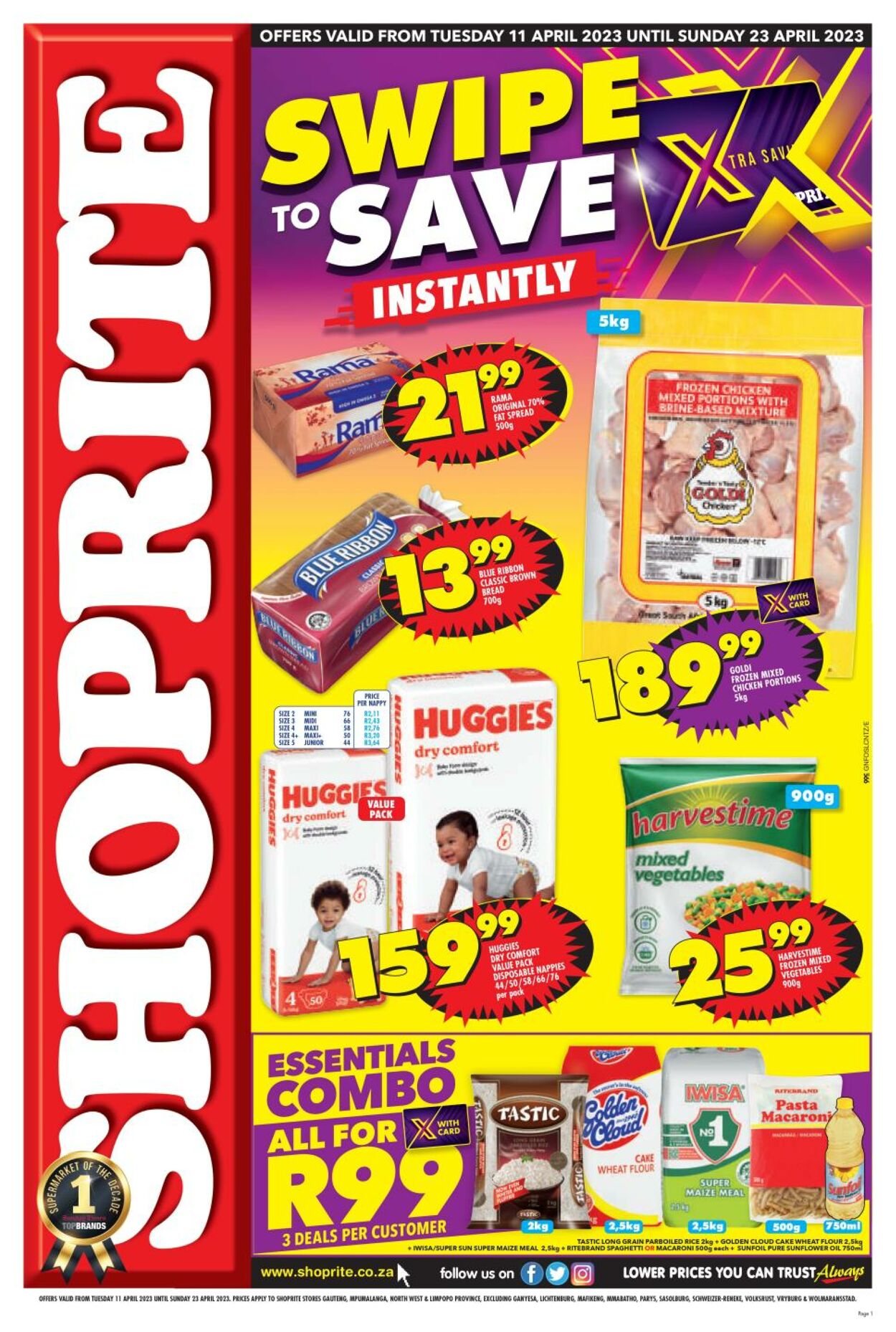 Shoprite Promotional Leaflet - Valid from 11.04 to 23.04 - Page nb 1 ...