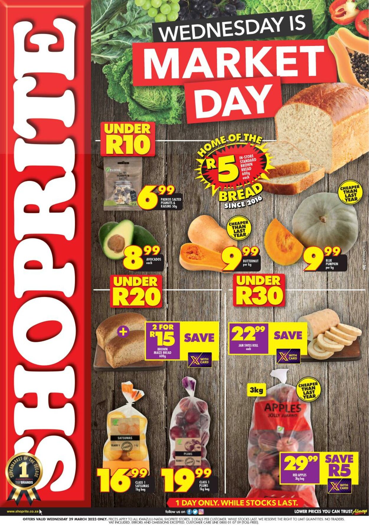 Shoprite Promotional Leaflet - Valid from 29.03 to 29.03 - Page nb 1 ...