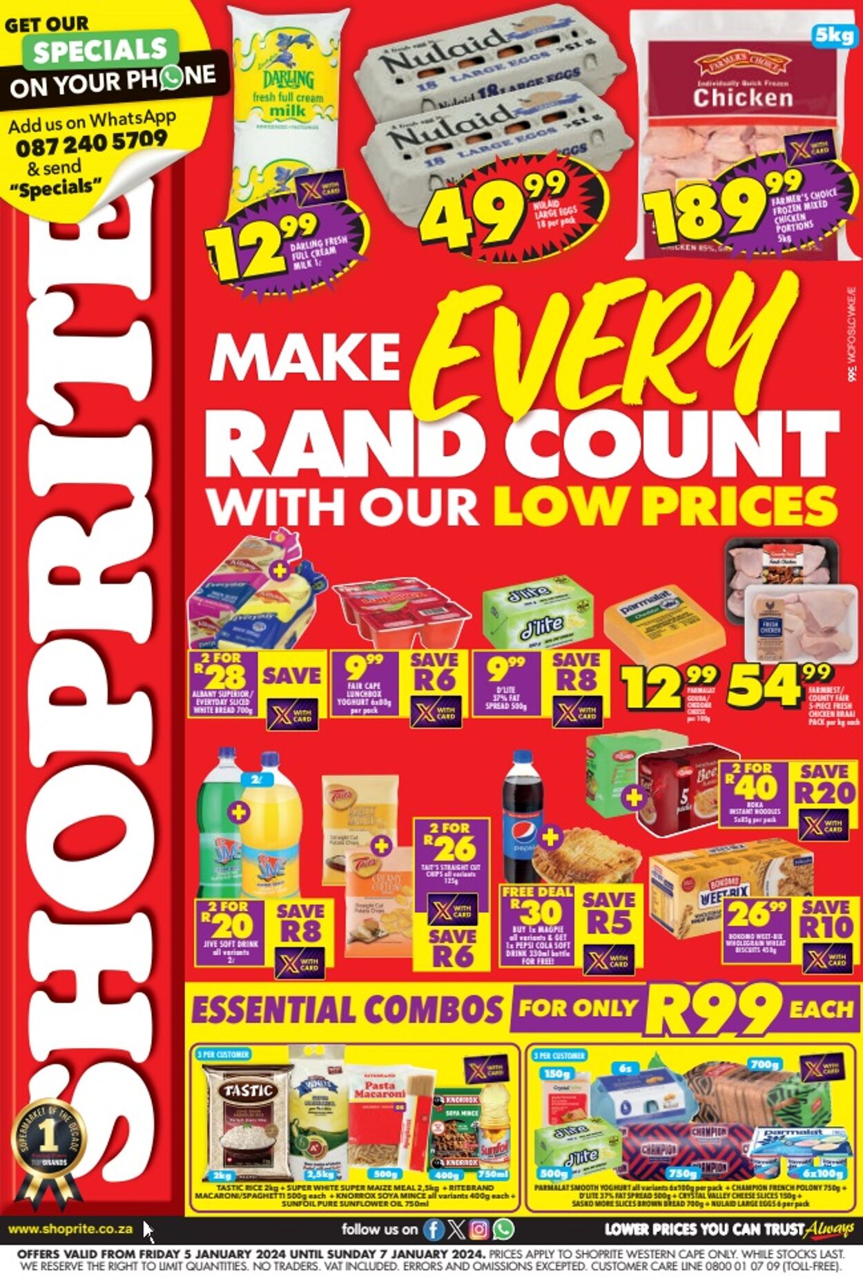 Shoprite Promotional Leaflet Gauteng Valid from 05.01 to 08.01