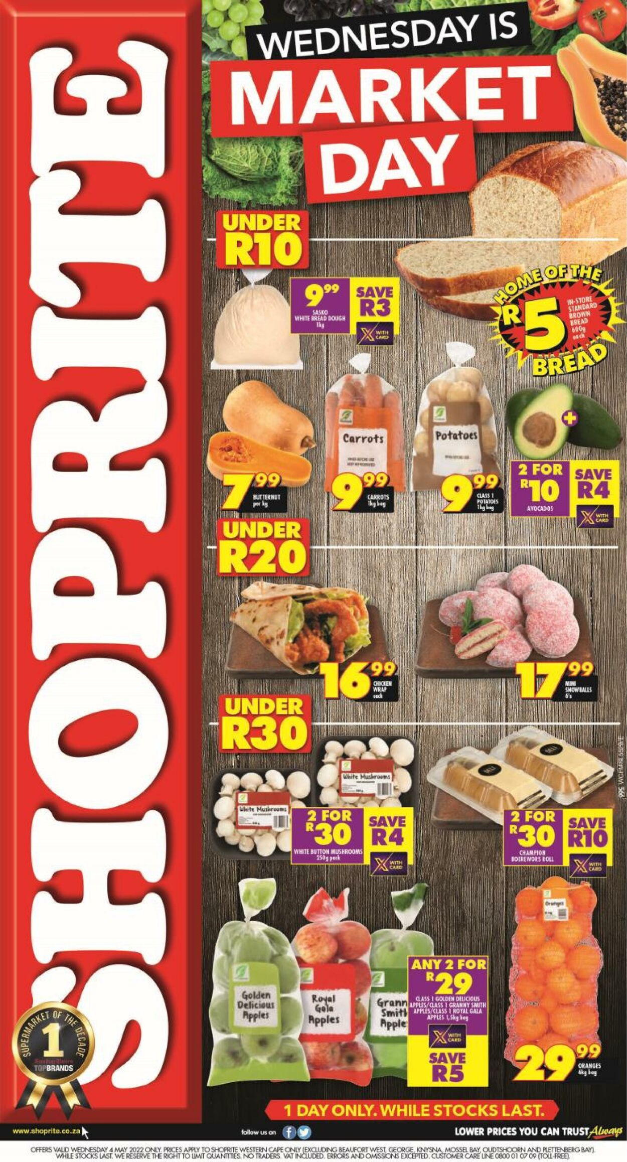 Shoprite Promotional Leaflet - Valid from 04.05 to 04.05 - Page nb 1 ...