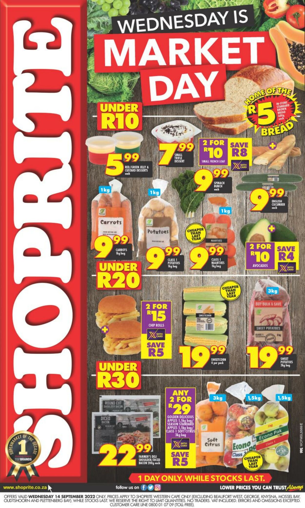 Shoprite Promotional Leaflet Valid from 14.09 to 14.09 Page nb 1