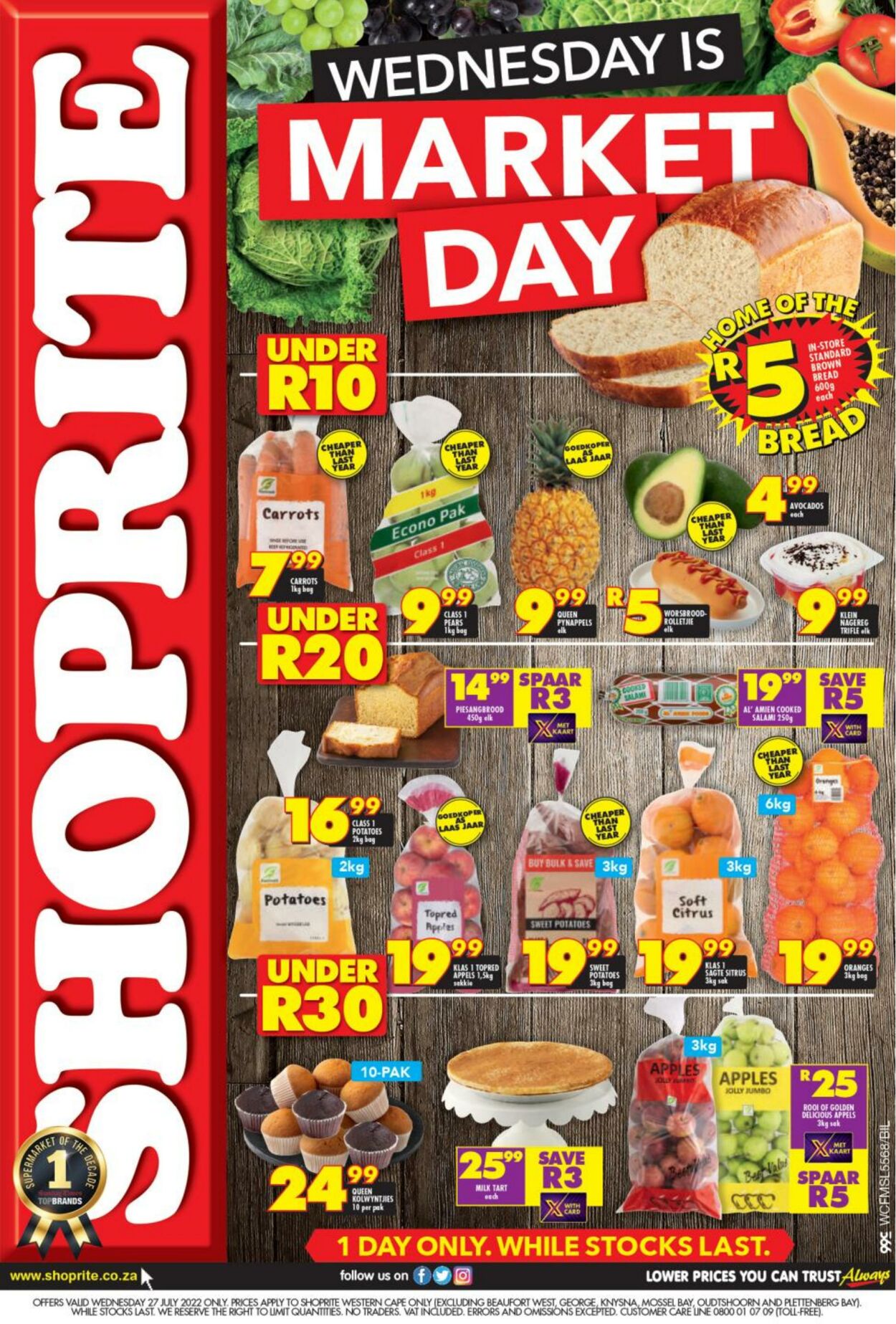 Shoprite Promotional Leaflet - Valid from 27.07 to 27.07 - Page nb 1 ...