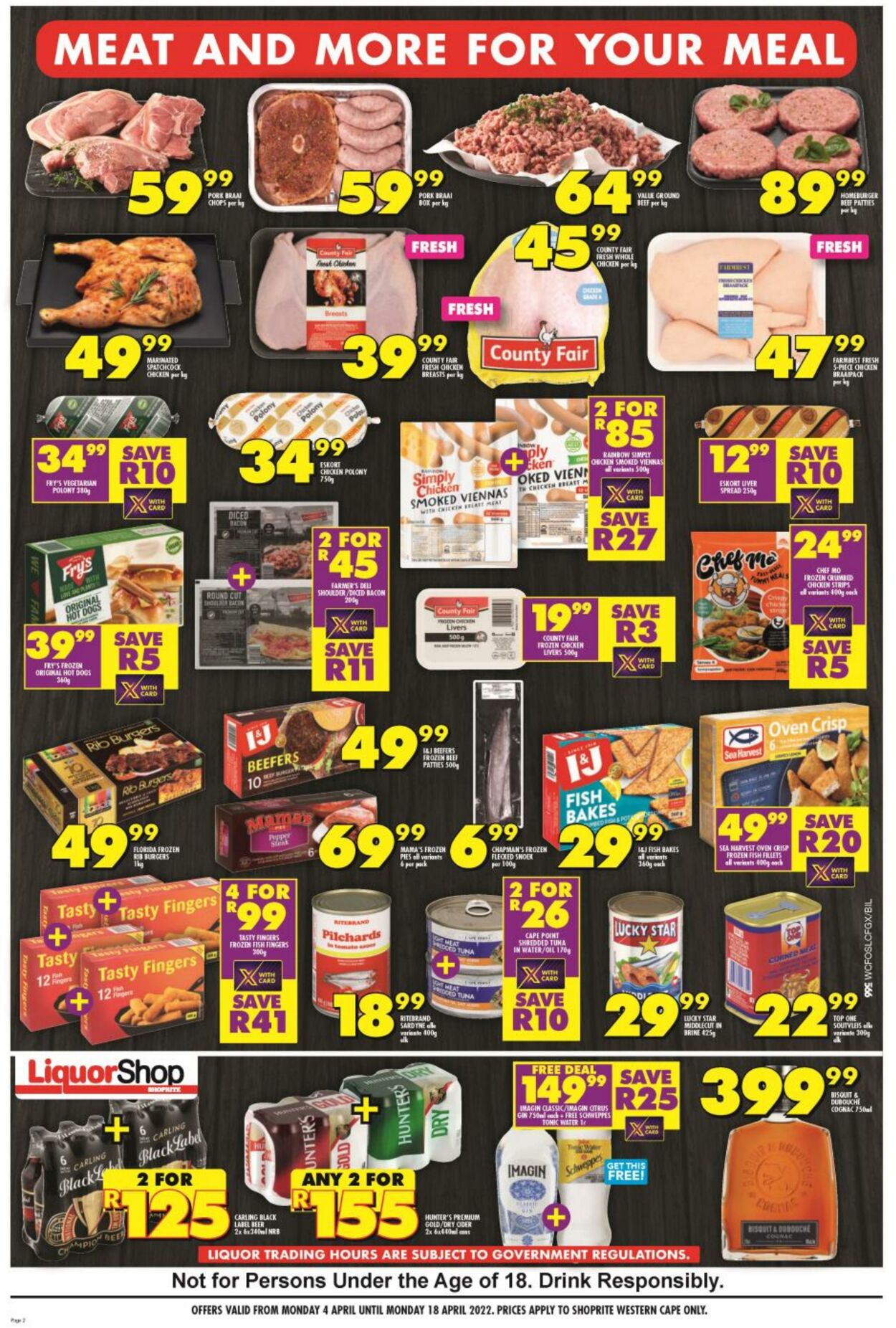 Shoprite Promotional Leaflet - Valid from 04.04 to 18.04 - Page nb 2 ...