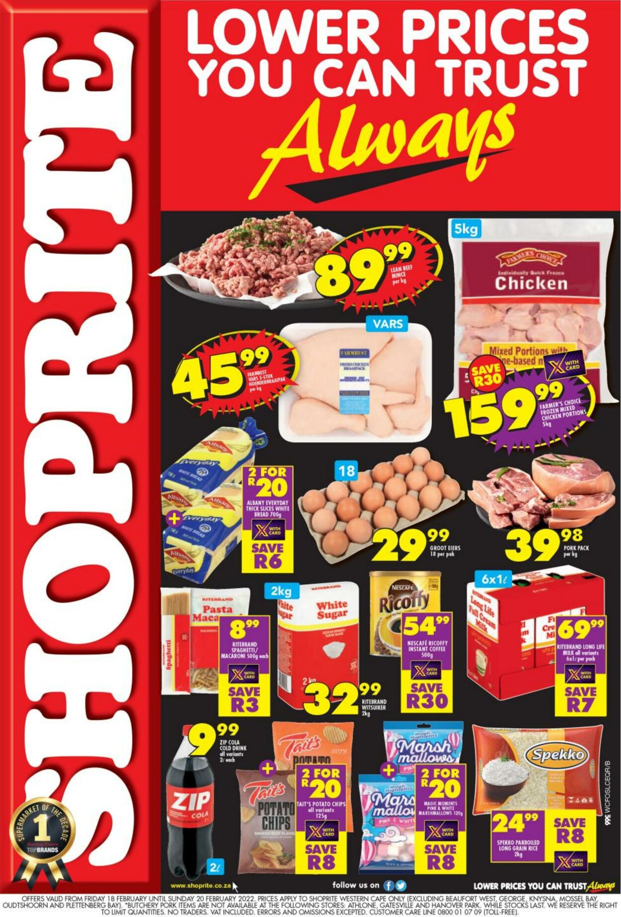 Shoprite Promotional Leaflet Valid from 18.02 to 20.02 Page nb 1