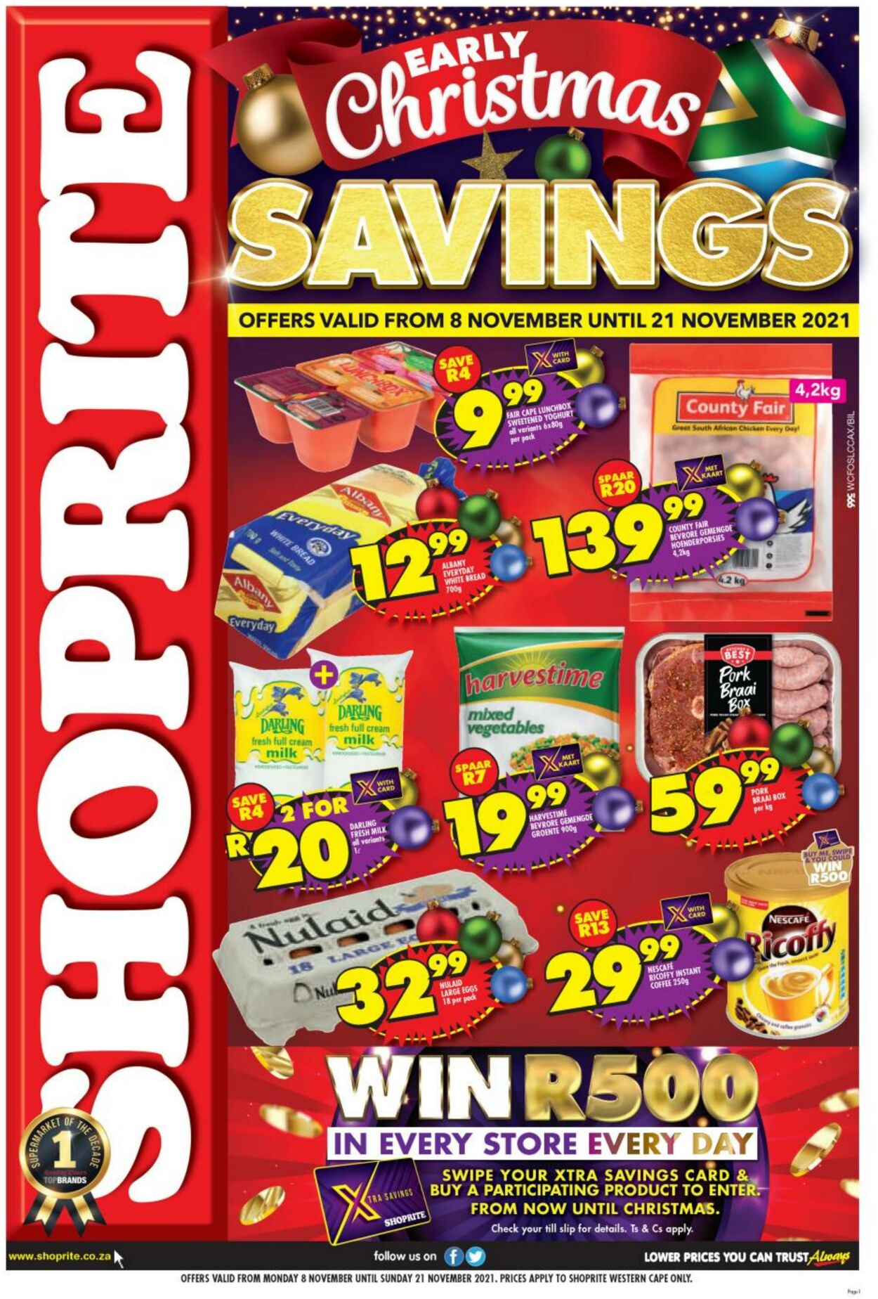 Shoprite Promotional Leaflet - Valid from 08.11 to 21.11 - Page nb 1 ...