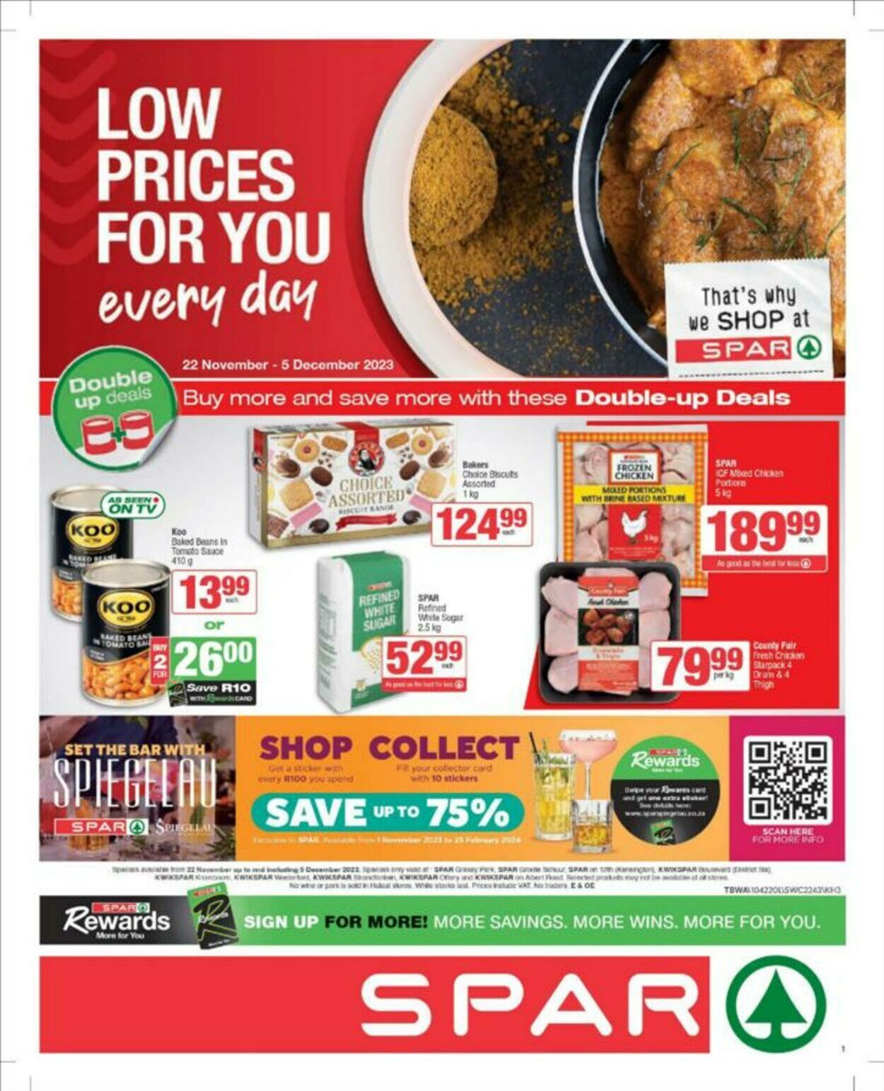 Spar Promotional Leaflet Valid from 22.11 to 05.12 Page nb 1 za