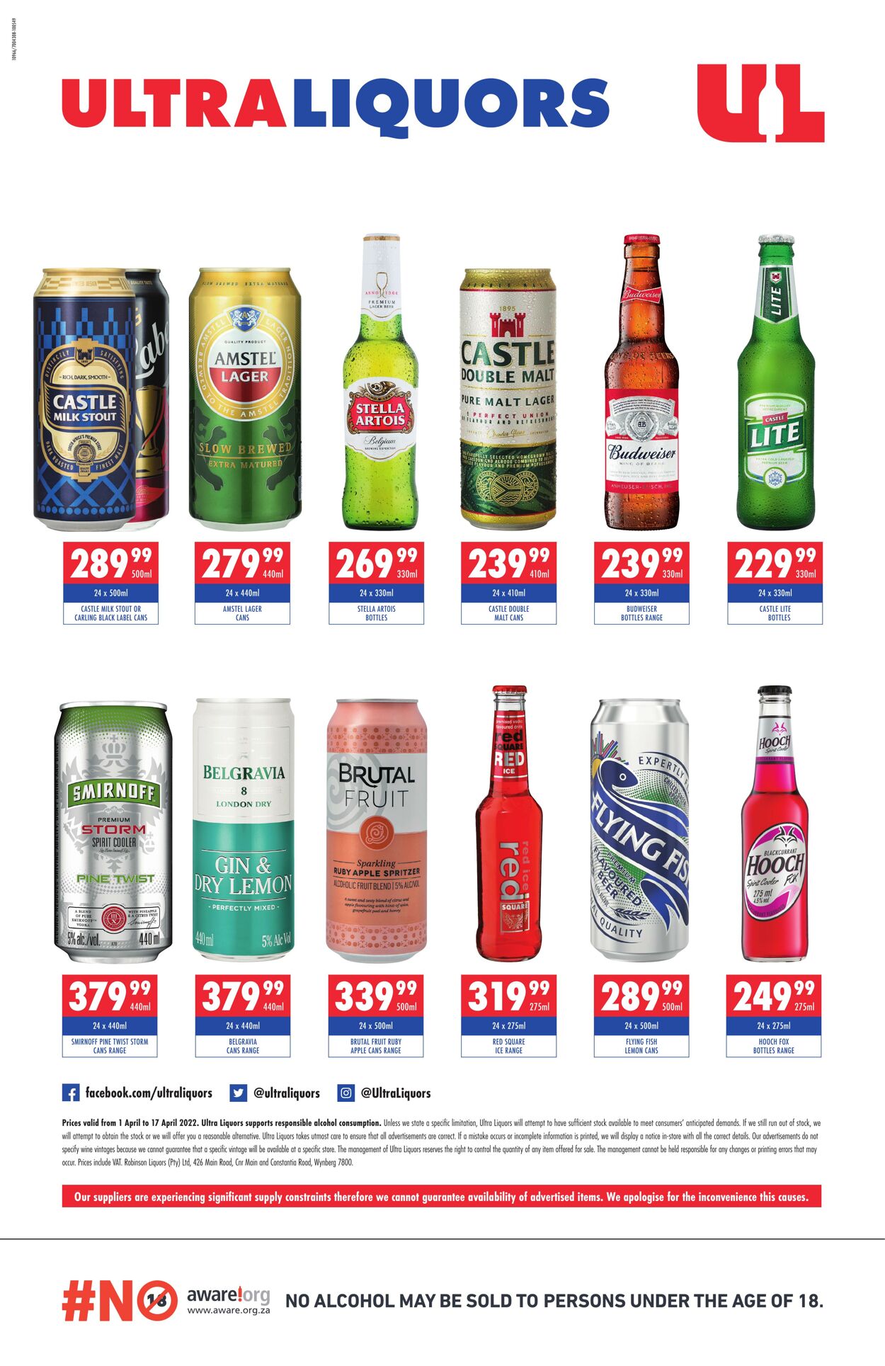 Special Ultra Liquors 01.04.2022 - 17.04.2022